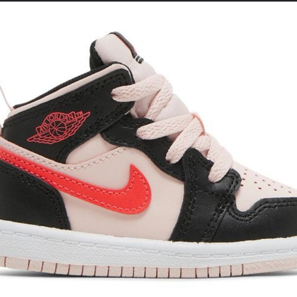 Kids Black and Pink Nike Shoes